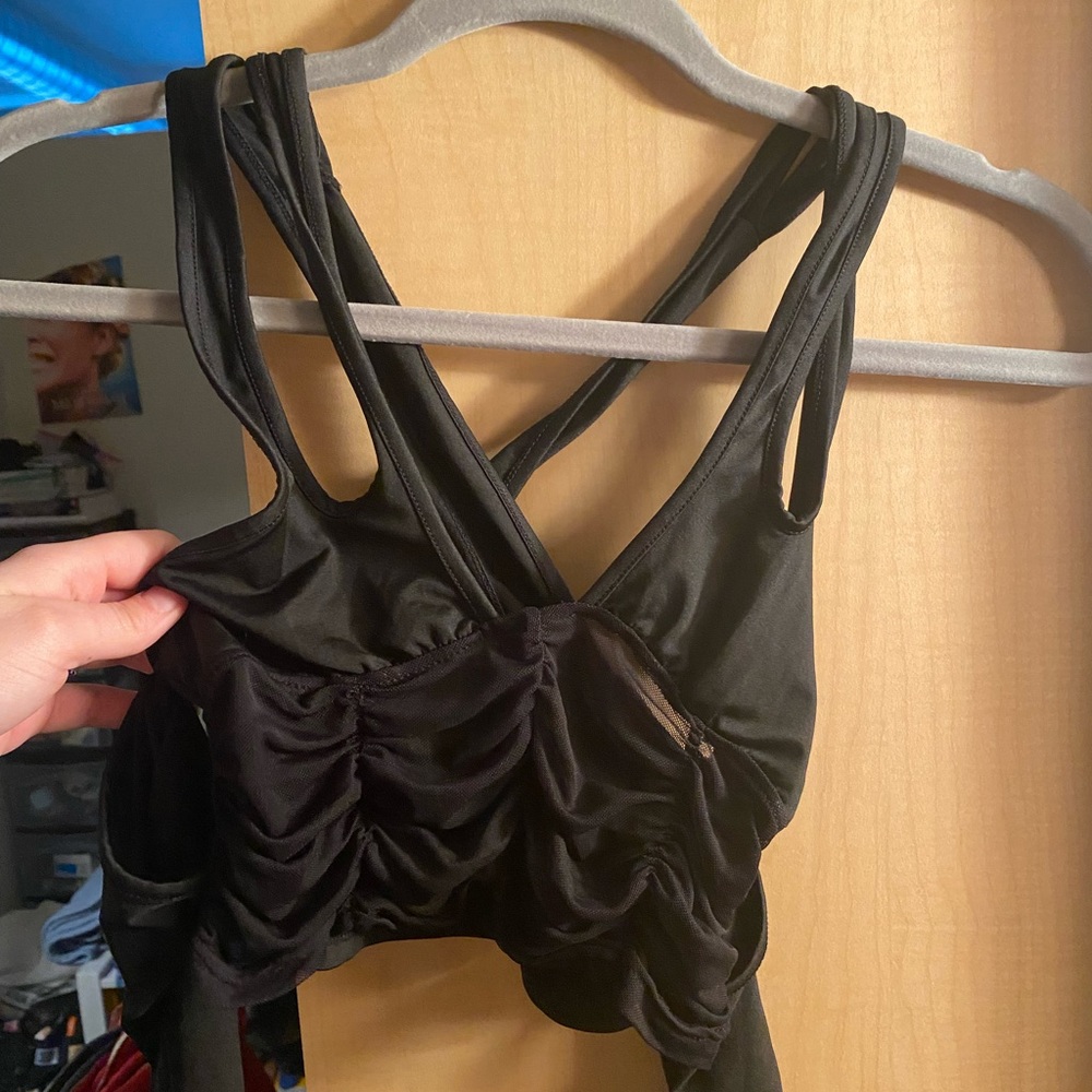 strappy black shirt